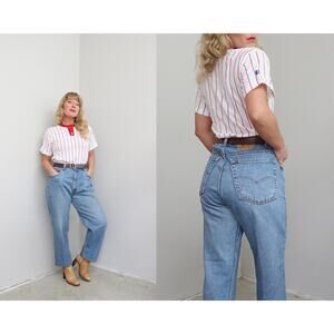 1990's Vintage Levi's 505 USA Made Jeans Women's LG XL 36" 37" Waist Men's MD LG